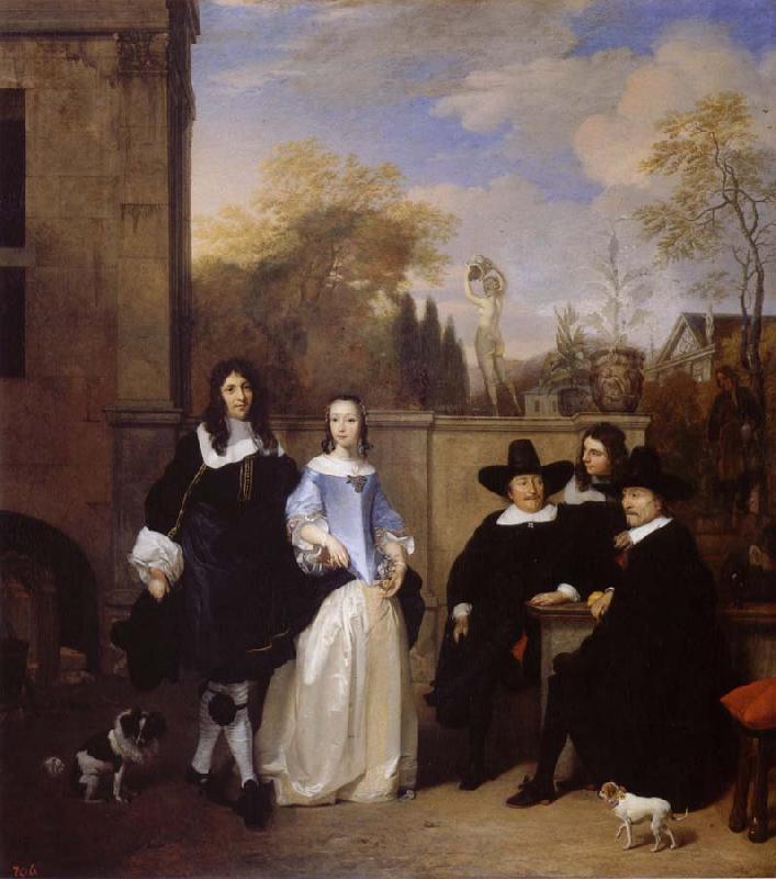REMBRANDT Harmenszoon van Rijn Portrait of a family in a Garden Germany oil painting art